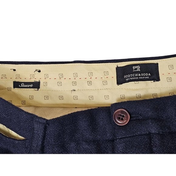 Scotch & Soda Stuart Wool Dress Pants - Men's 38x31 - Navy - Picture 5 of 12